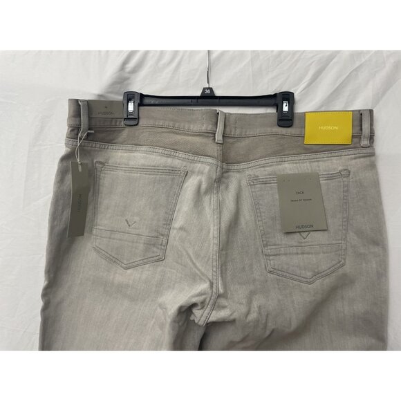 HUDSON Zack Skinny Jeans Denim Gray Yellow Button Men's Size 42 Pockets NWT - Picture 11 of 15